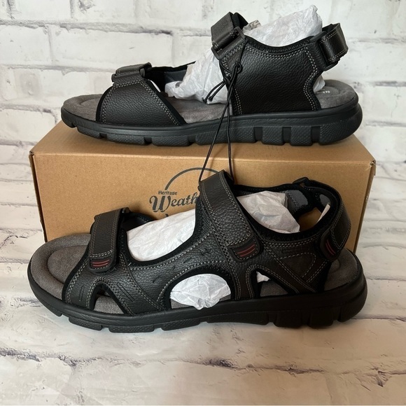 NWT Weatherproof Cameron adjustable black walking sport sandals size 13 main image 4